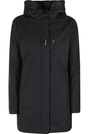 FAY Frakke, Dame, Sort, XS, Toggle Front Frakke med Aftagelig Staccabile