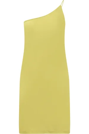 Dsquared2 Kjole, Dame, Grøn, M, Uld, One-Shoulder Kjole