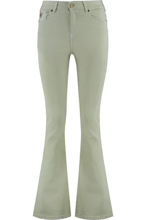 Lois Jeans, Dame, Grøn, W28, Bomuld, High-Rise Flared Jeans