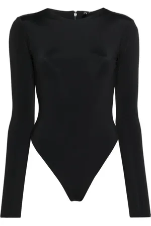 Entire Studios Top, Dame, Sort, 2XS, Nylon, Langærmet Bodysuit