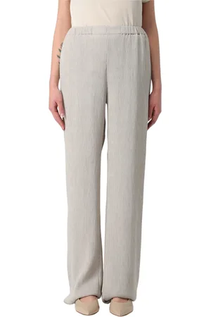 Emporio Armani Bukser, Dame, Grå, S, Uld, Stilfuldt skjorte- og buksekombination