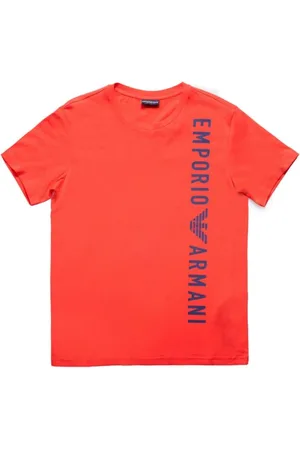 Emporio Armani Top, Herre, Rød, S, Bomuld, Rød Bomulds T-shirt