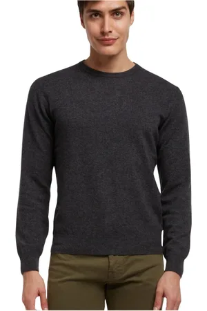 Brooks Brothers Strik, Herre, Grå, XS, Uld, Uld og Kashmir Crew-Neck Sweater