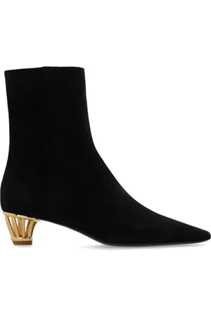 Salvatore Ferragamo Sko, Dame, Sort, 38 1/2 EU, Uld, Heeled Ankelstøvler Mirta