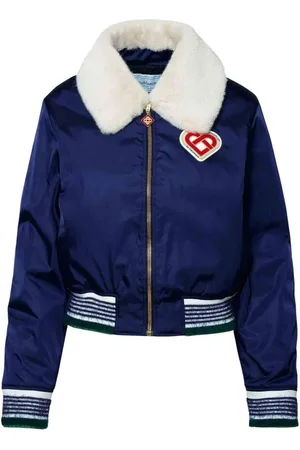 Casablanca Jakke, Dame, Blå, S, Faux Fur, Navy Bomberjakke med Faux Fur
