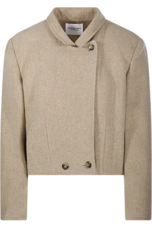 Isabel Marant Jakke, Dame, , M, Uld, Neutral Jakke til Stilfulde Outfits
