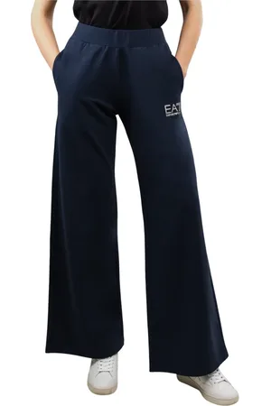EA7 Bukser, Dame, Blå, M, Bomuld, Sweatpants