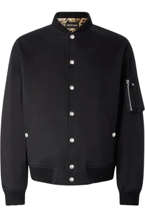 Roberto Cavalli Jakke, Herre, Sort, M, Bomuld, Polstret Bomberjakke