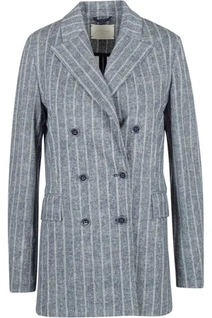 Circolo Frakke, Dame, Blå, M, Bomuld, Dobbeltbrystet Pique Blazer