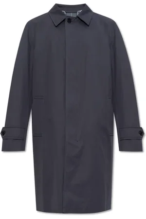 Burberry Frakke, Herre, Blå, M, Bomuld, Enkeltradet Trenchcoat