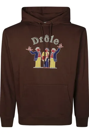 Drôle de Monsieur Sweathshirts & Hoodies, Herre, Brun, M, Uld, Hoodie Crillon