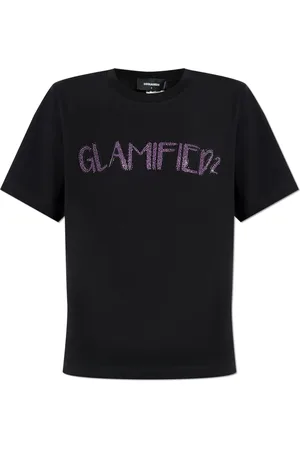 Dsquared2 Top, Dame, Sort, 2XS, Bomuld, Kortærmet T-shirt