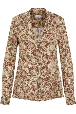 DRIES VAN NOTEN Bluser & Skjorter, Dame, Flerfarvet, 3XS, Satin, Colla Skjorte
