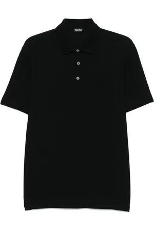 Ermenegildo Zegna Top, Herre, Sort, L, Polo Sweater med Brystlomme
