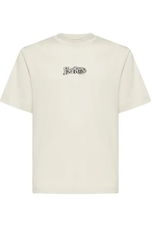 Burberry Top, Herre, Hvid, L, Bomuld, Bomulds T-shirt med logo print