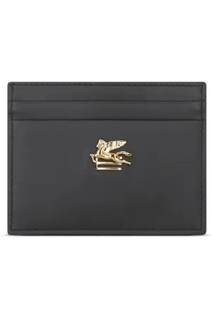 Etro Tilbehør, Dame, Sort, ONE SIZE, Læder, Kreditkortholder