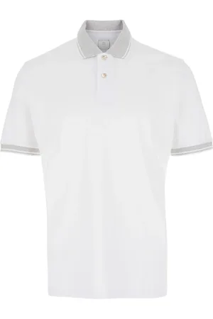 ELEVENTY Top, Herre, Hvid, L, Bomuld, Hvid Piqué Polo Shirt