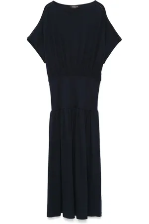 Fabiana Filippi Kjole, Dame, Sort, XS, Bomuld, Elegant bomuldsblandingskjole