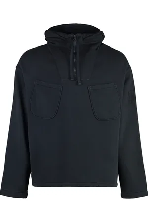C.P. Company Sweathshirts & Hoodies, Herre, Sort, 2XL, Bomuld, Bomulds Half Zip Hættetrøje