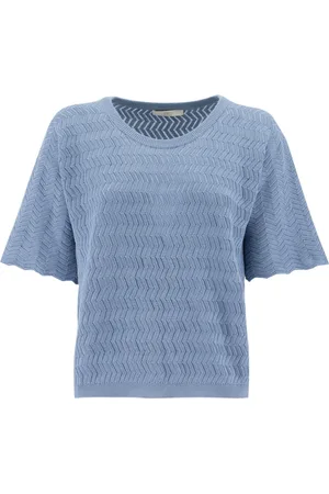 FEDELI Top, Dame, Blå, M, Bomuld, T-shirt