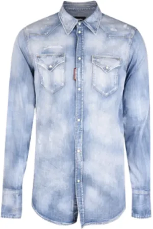 Dsquared2 Skjorte, Herre, Blå, M, Denim, Denimskjorte til enhver årstid