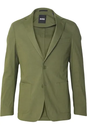 HUGO BOSS Jakke, Herre, Grøn, XL, Bomuld, Cotton Blazer
