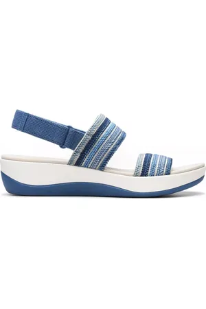 Clarks Sko, Dame, Blå, 39 1/2 EU, Blå flade sandaler