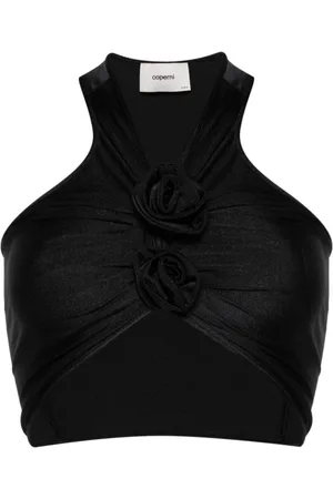 COPERNI Top, Dame, Sort, L, Flower Top