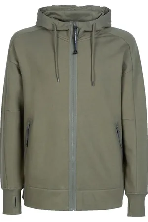 C.P. Company Sweathshirts & Hoodies, Herre, Grøn, M, Bomuld, Bomuldsjakke