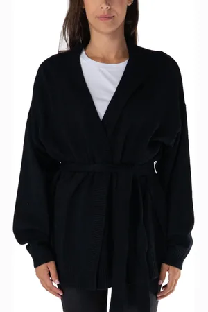 Guess Strik, Dame, Sort, L, Matilda Cardigan med Bælte