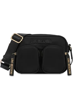 Moschino Taske, Dame, Sort, ONE SIZE, Uld, Sort stof crossbody taske