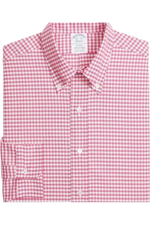 Brooks Brothers Skjorte, Herre, Lyserød, 3XL, Bomuld, Regent Regular-fit Non-iron Skjorte