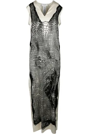 Sportmax Kjole, Dame, Grå, 4XS, Maxi Kjole
