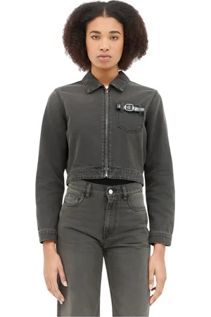 COPERNI Jakke, Dame, Grå, S, Denim, Denim Workwear Jakke