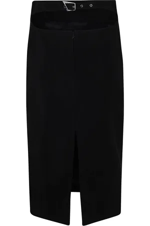 MUGLER Nederdel, Dame, Sort, XS, Midi Blyant Nederdel