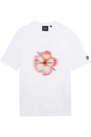 Lyle & Scott Top, Herre, Hvid, XL, Bomuld, Motion Floral Graphic T-shirt