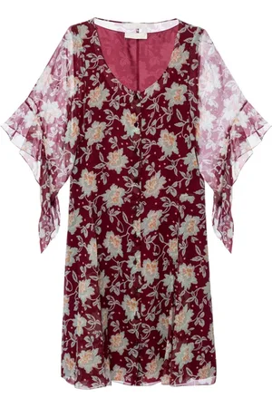 Chloé Kjole, Dame, Rød, XS, Blomsterprintet Kjole