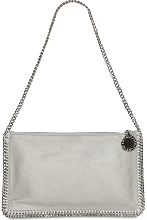 Stella McCartney Taske, Dame, Grå, ONE SIZE, Uld, Shimmering Kæde Skulderrem Pung