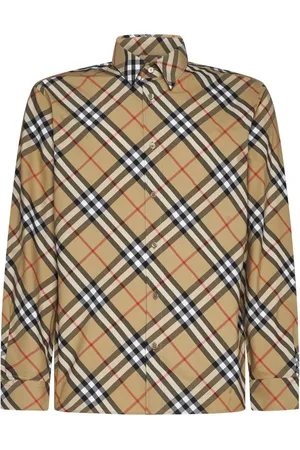 Burberry Skjorte, Herre, Flerfarvet, M, Uld, Stilfuld Skjorte