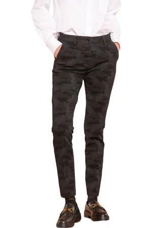 Masons Bukser, Dame, Sort, XS, Camouflage Print Slim Chino Bukser