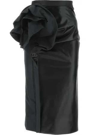 Maison Margiela Nederdel, Dame, Sort, S, Bomuld, Midi Nederdel