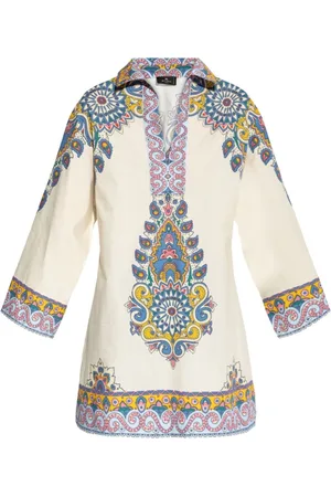 Etro Bluser & Skjorter, Dame, Flerfarvet, S, Bomuld, V-Neck Tunika