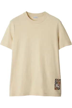 Burberry Top, Herre, , S, Bomuld, Check Appliqué T-Shirt