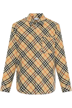 Burberry Skjorte, Herre, , XL, Uld, Check Wool Shirt
