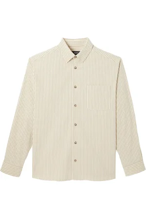 A.P.C. Skjorte, Herre, , L, Bomuld, Stribet Bomuldsovershirt