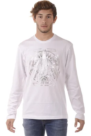 VERSACE Top, Herre, Hvid, M, Uld, Stilfuld Sweatshirt til Mænd