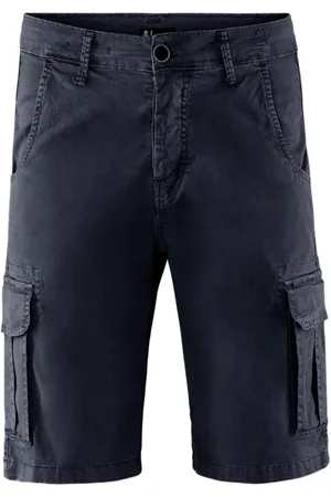 Bomboogie Shorts, Herre, Blå, W30, Bomuld, Cotton Gabardine Camouflage-mønstrede Cargo Bermuda Shorts