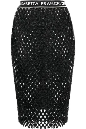 Elisabetta Franchi Nederdel, Dame, Sort, 2XS, Pencil Skirt Upgrade