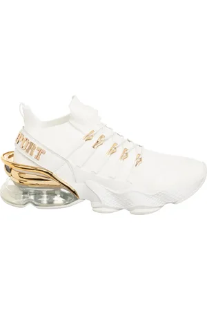 Philipp Plein Sko, Herre, Hvid, 41 EU, Polyester, Gen.X.04 Sneakers, Ensfarvet Mønster, Snørelukning