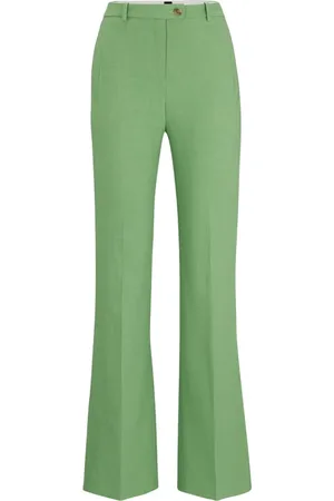 HUGO BOSS Bukser, Dame, Grøn, M, Slim Fit Flared Bukser
